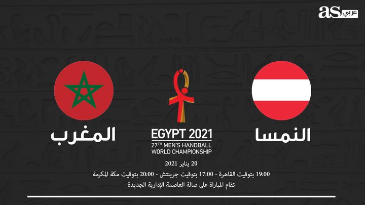 مشاهدة مباراة المغرب والنمسا 20-01-2021 كأس العالم لكرة اليد Austria vs morocco مشاهدة مباراة المغرب والنمسا 20-01-2021 كأس العالم لكرة اليد Austria vs morocco