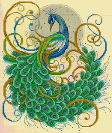 Swirling Peacock-Joan Elliott