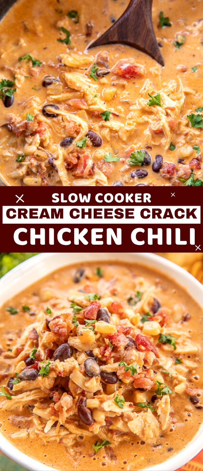 Slow Cooker Cream Cheese Crack Chicken Chili