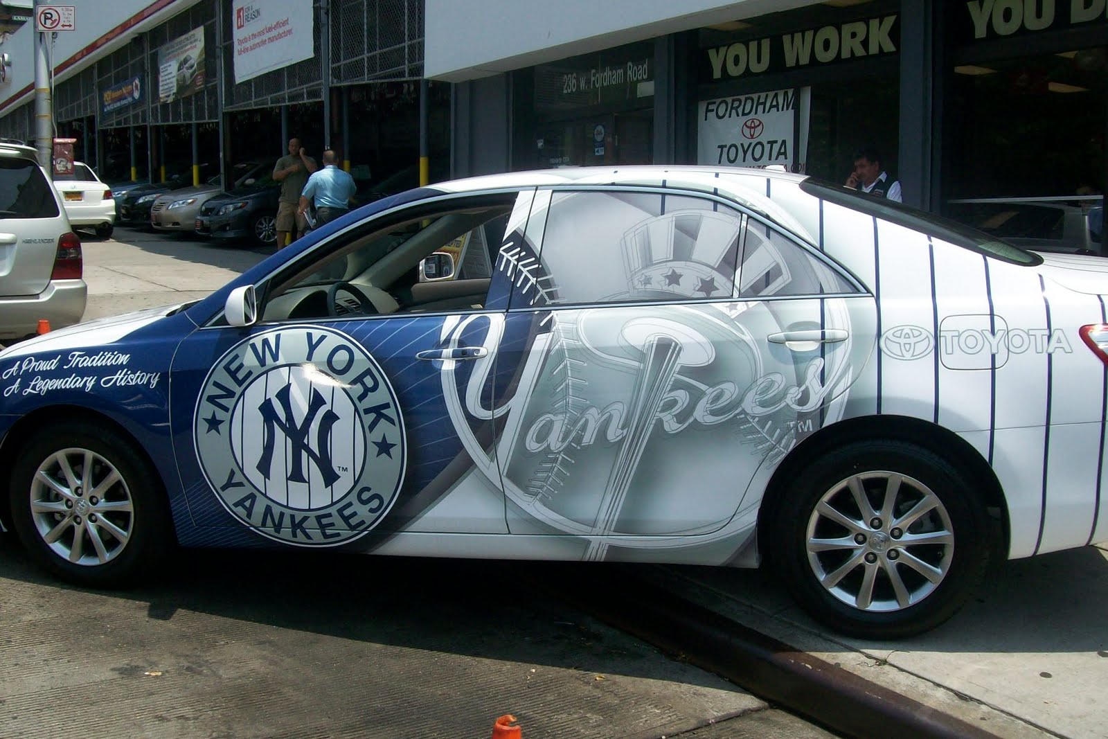 Fordham Toyota Official NY Yankees 2011 Hybrid Camry Displayed At