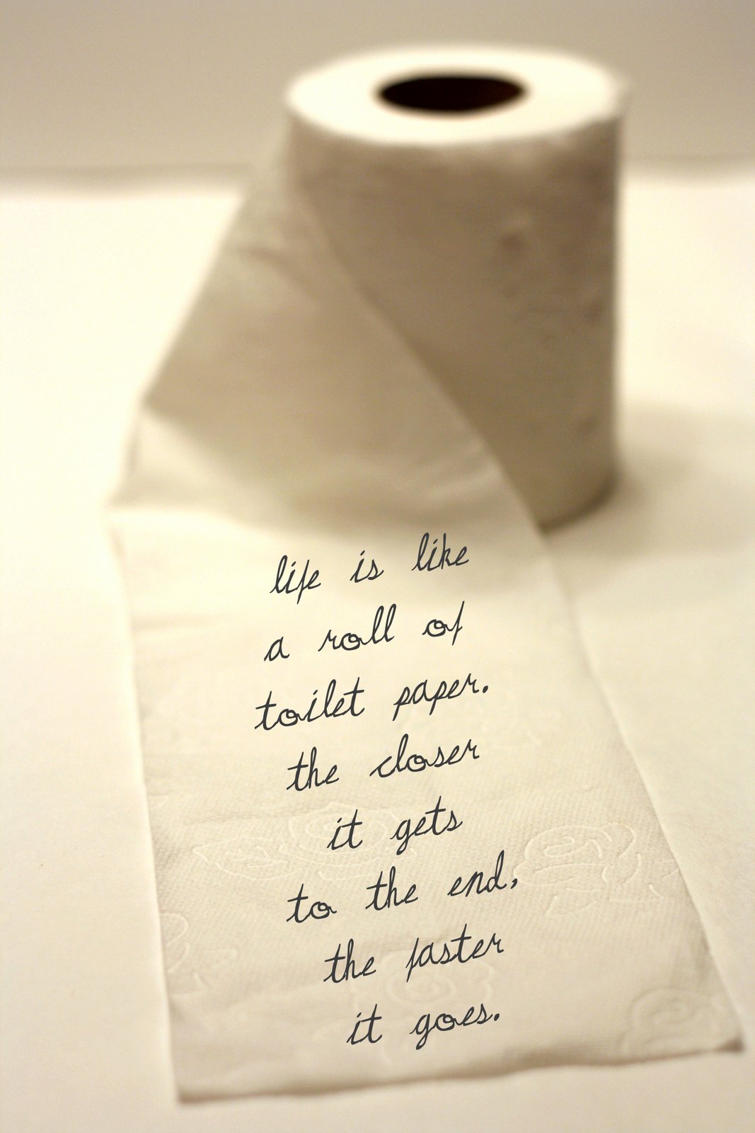 a 1000 Words life is like a roll of toilet paper