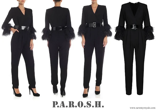 Duchess Maria Teresa P.A.R.O.S.H. Synthetic Belted Slim-fit Jumpsuit