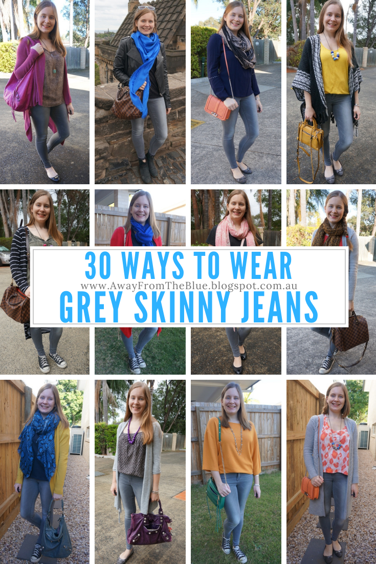 Nemlig Børns dag Studerende Away From Blue | Aussie Mum Style, Away From The Blue Jeans Rut: 30 Ways To  Wear: Grey Skinny Jeans & Weekday Wear Link Up!