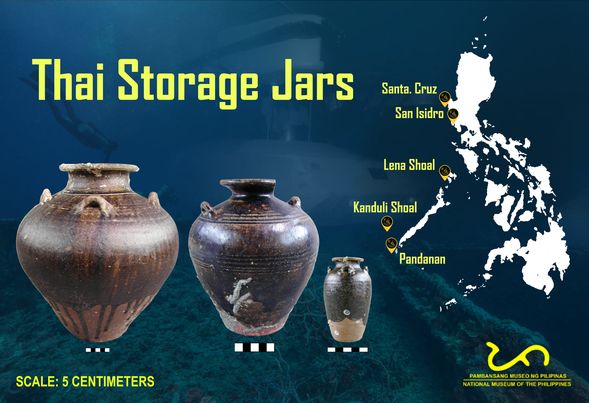 Thailand Sawankhalok Ceramics Storage Jars Found in Philippine Shipwrecks [dated from the 15th to 16th centuries CE]