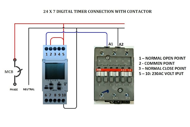 Digital Timer Control Switch Connection and Working