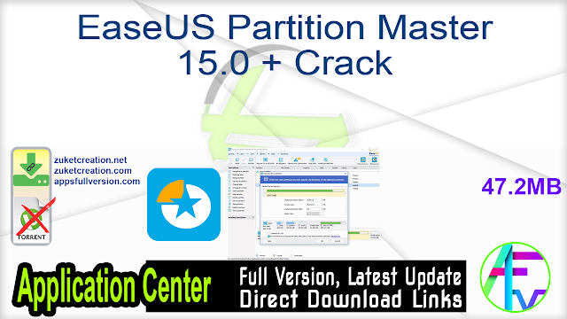 EaseUS Partition Master 15.0 + Crack