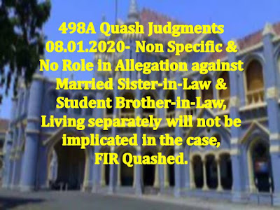 498A Quash Judgments 08.01.2020