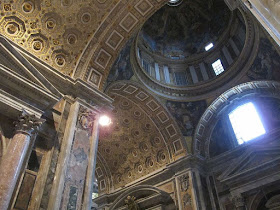 The dome of the Gregorian Chapel, finished by Giacomo della Porta, in St Peter's Basilica