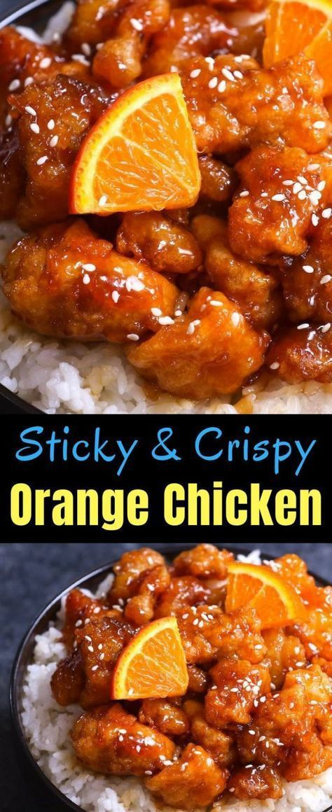 STICKY AND CRISPY ORANGE CHICKEN - Blue Valley Kitchen