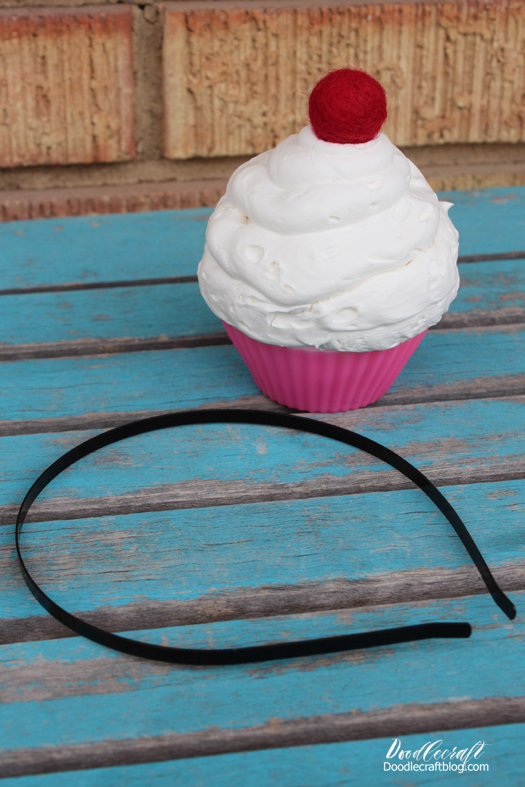 Easy Cupcake Headband DIY Great for Halloween!