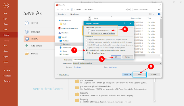 cara memperkecil ukuran file ppt online