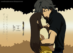 anime romance hugs brunettes romantic hug couple hd deep entry posted wallpoper hdlovewall