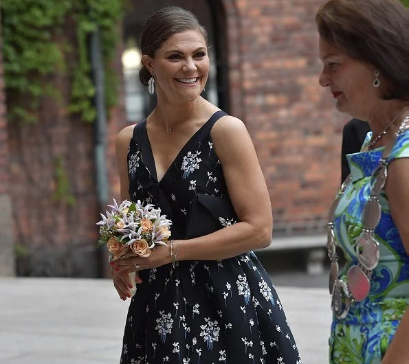 Crown Princess Victoria wore floral dress from Erdem X H&M collaboration collection. Erdem x H&M collection