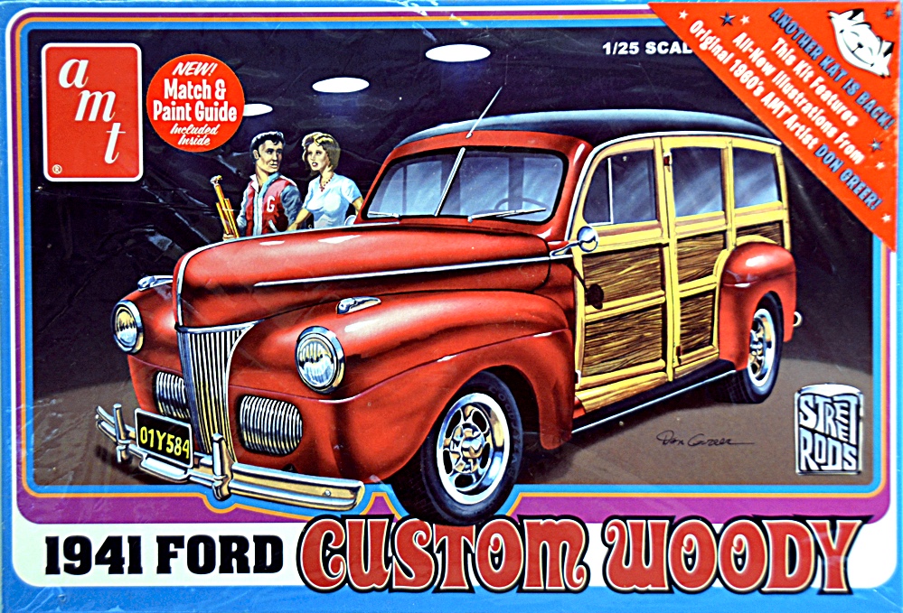 AMT ERTL 30051 Factory 1941 "41 Ford Woody Stock Model Kit 1 25 for sale online 