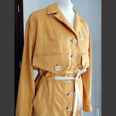 Couture et Tricot: A mustard yellow linen jumpsuit (Le300a by DP Studio ...