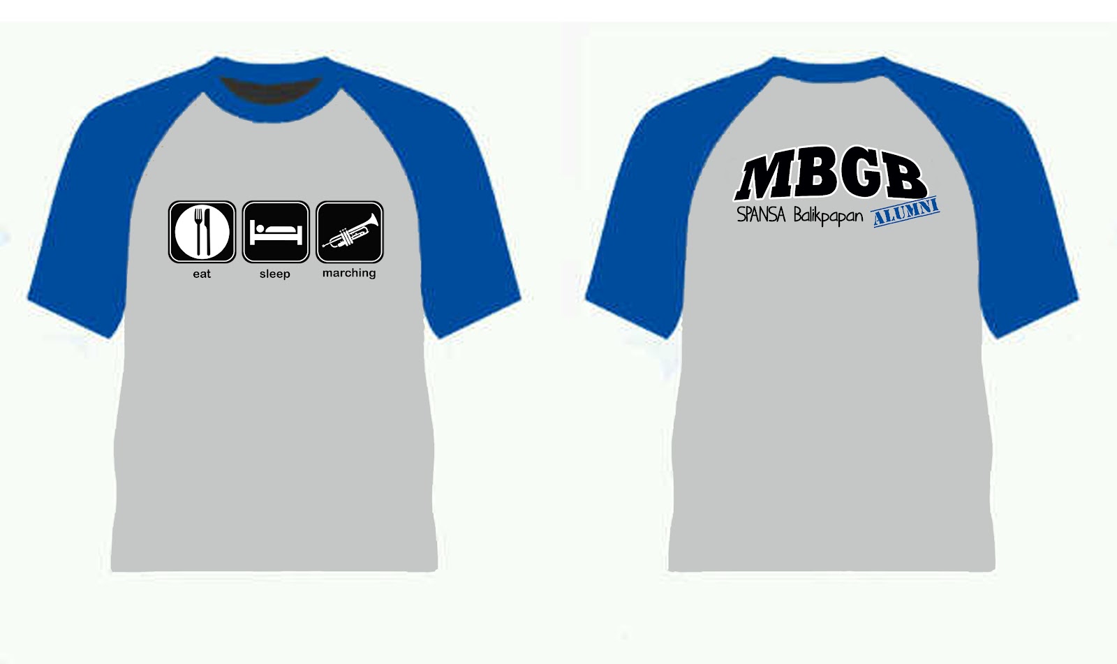  Kaos Polos Depan Belakang Untuk Desain Biru Muda