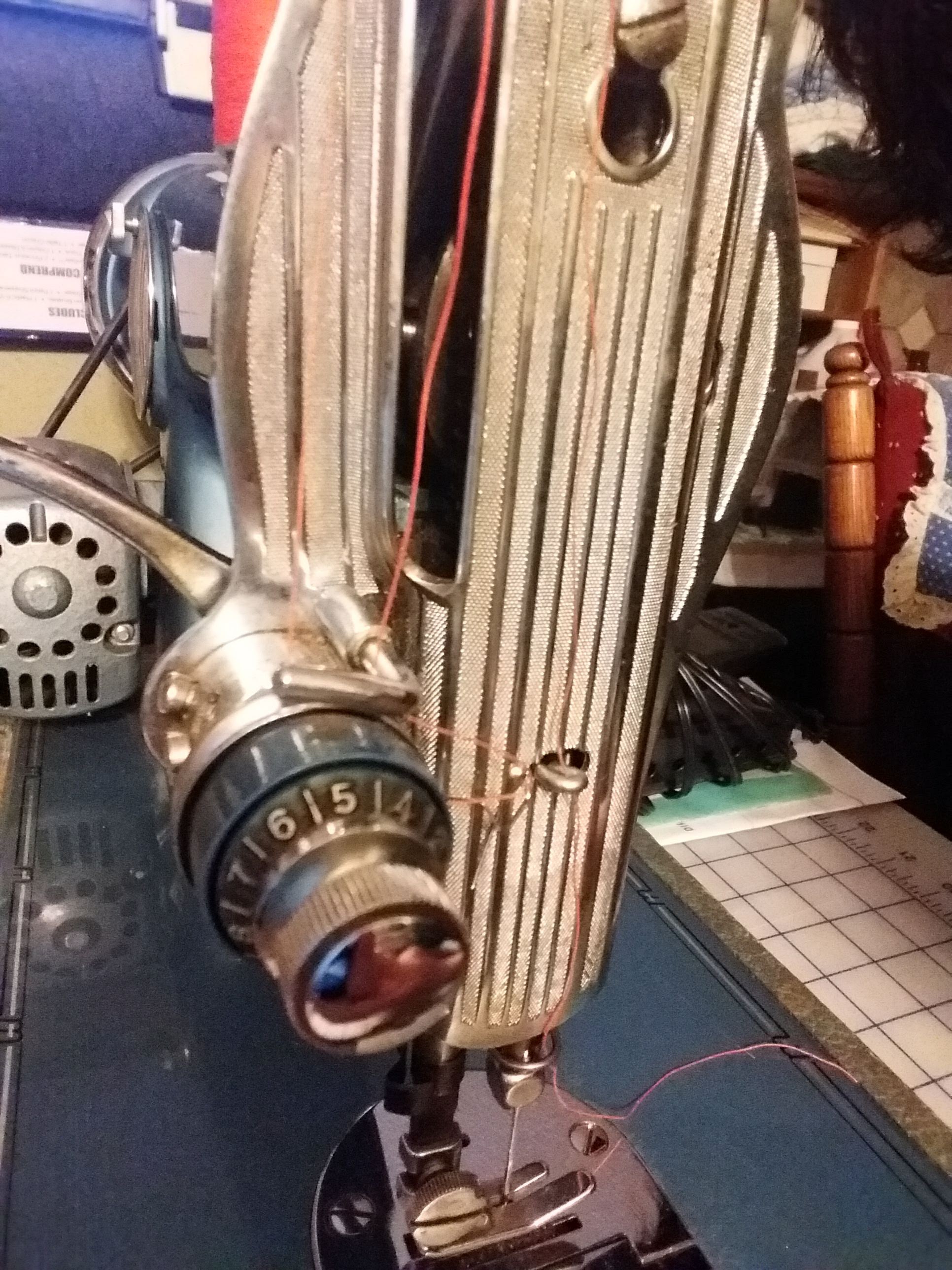 Threading a class 15 Sewing Machine Top Thread