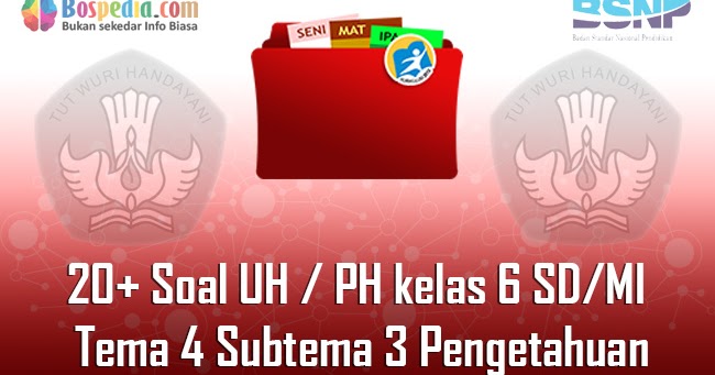 Lengkap 20 Contoh Soal Uh Ph Untuk Kelas 6 Sd Mi Tema 4 Subtema 3 Pengetahuan Bospedia