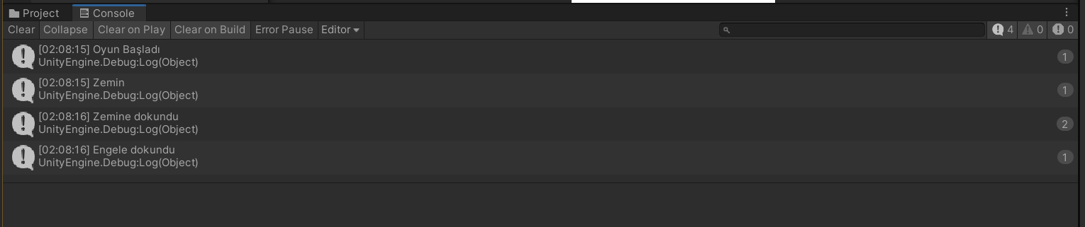 Unity Debug.Log() Nedir ? - UrhobA