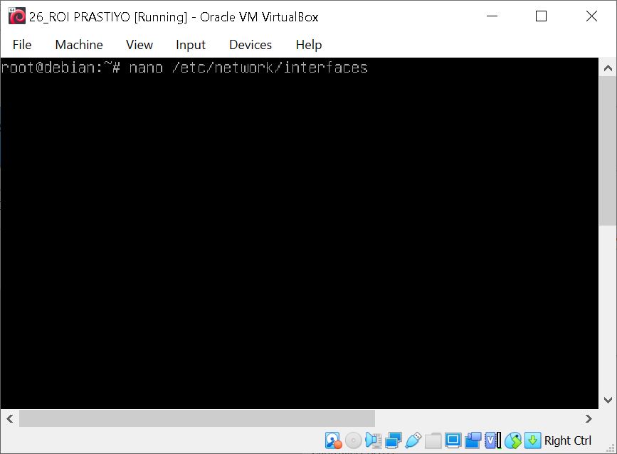KONFIGURASI IP ADDRESS DEBIAN 10