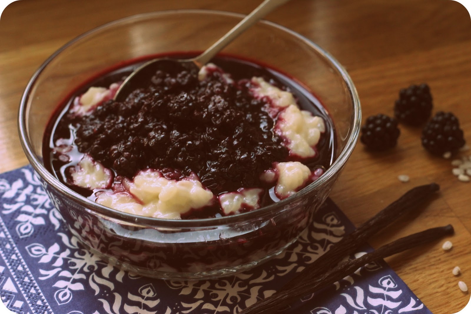 All The Live Long Day: Rice Pudding With Whiskey & Vanilla Blackberry ...