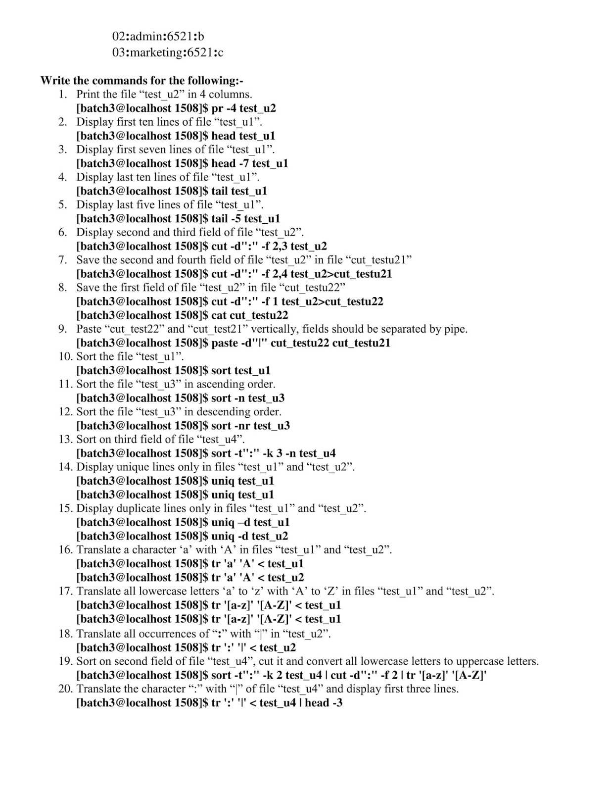 Linux Practical4 TYBSc Computer Science Rock The IT