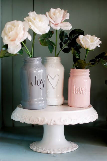 garrafa decorada simples Decoração com garrafas de vidro