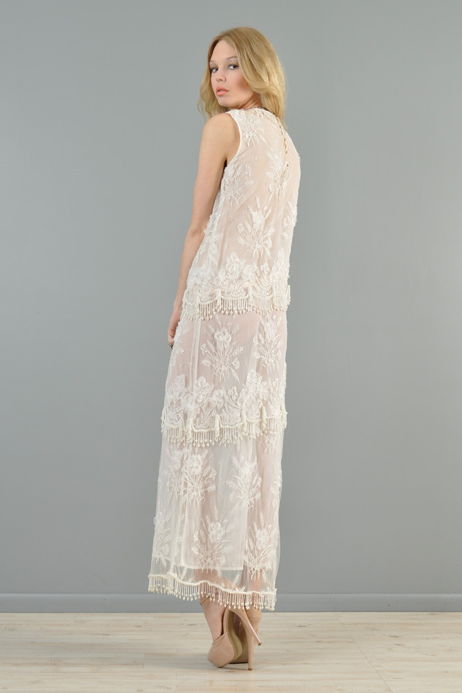 Wardrobotâ¢: Vintage Lace Maxi Dress