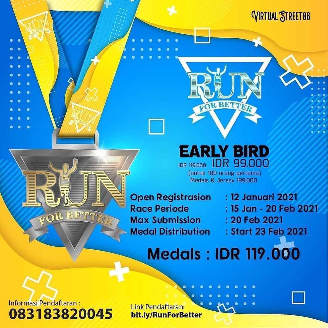 🔍 Virtual Run For Better Virtual Run For Better • 2021