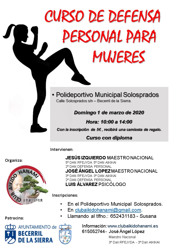 Club Aikido Hanami Curso de Defensa Personal para Mujeres. Club Aikido Hanami Curso de Defensa Personal para Mujeres.
