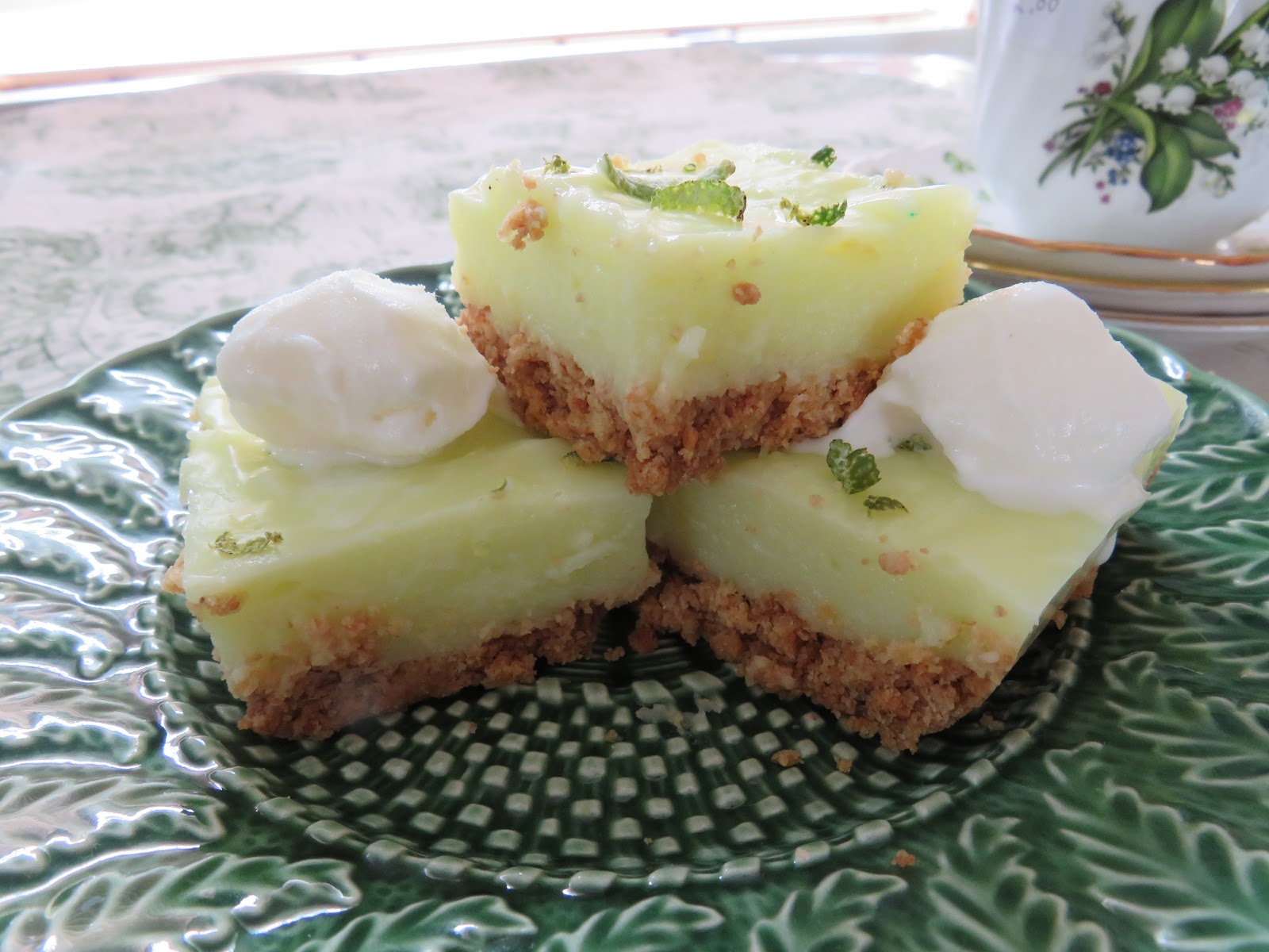 Thel's Kitchen Key Lime Squares Made From Pie Filling.