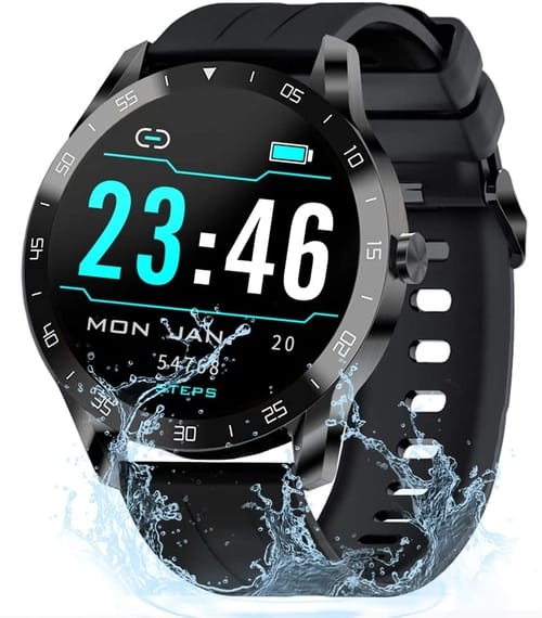 Review IOWODO 5ATM Waterproof Fitness Tracker Smart Watch