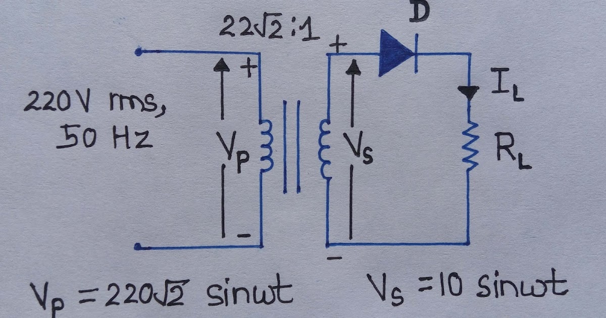 HalfWave Rectifier circuit diagram Ripple factor Form Factor