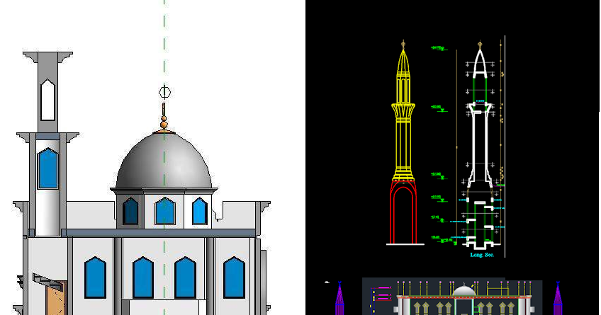 مجموعة من مشاريع لتصميم كافة أجزاء المسجد مجلتك المعمارية