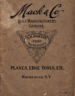 D. R. Barton Wooden Plane Trade Catalog Mack & Co.