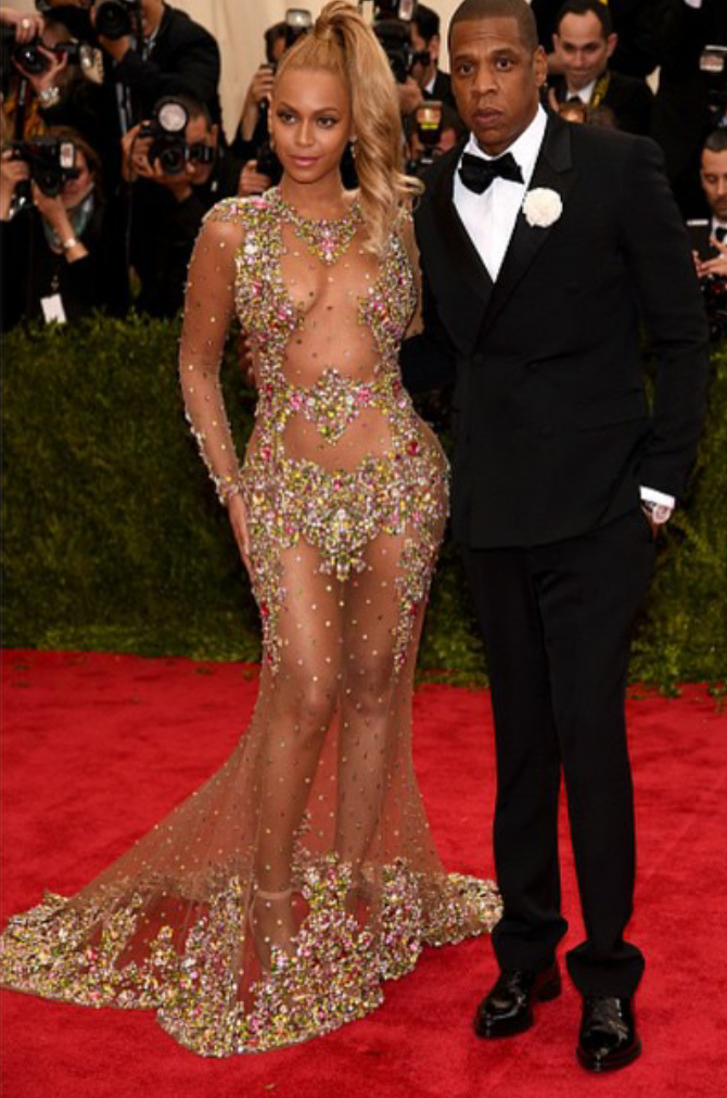 Beyonce Stuns In A Show Stopping See Thhrough Gown At Met Gala