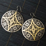 One of  many earrings created by women from the Starfish Project