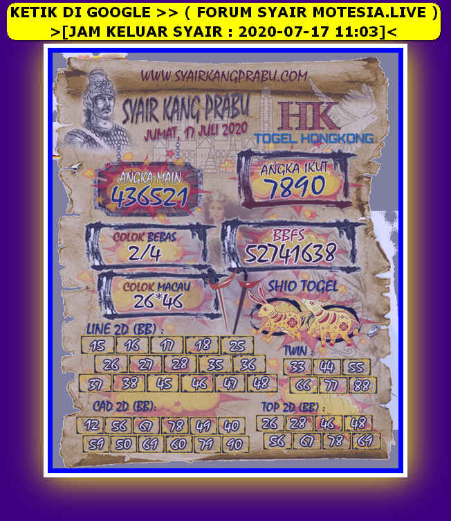 Syair Hongkong HK FORUM SYAIR TOGEL OMIFRAME