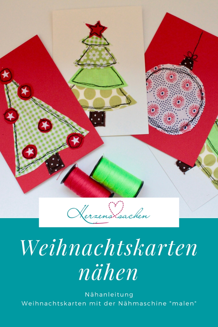 Herzenssachen: Weihnachtskarten nähen.. Herzenssachen: Weihnachtskarten nähen..