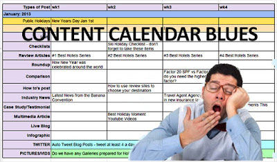 social media content calendar