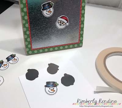 magnetic tic-tac-toe game | kimpletekreativity.blogspot.com | Sunny Studio Stamps | Christmas | holiday | santa | snowman | handmade | handmade gift | papercraft 