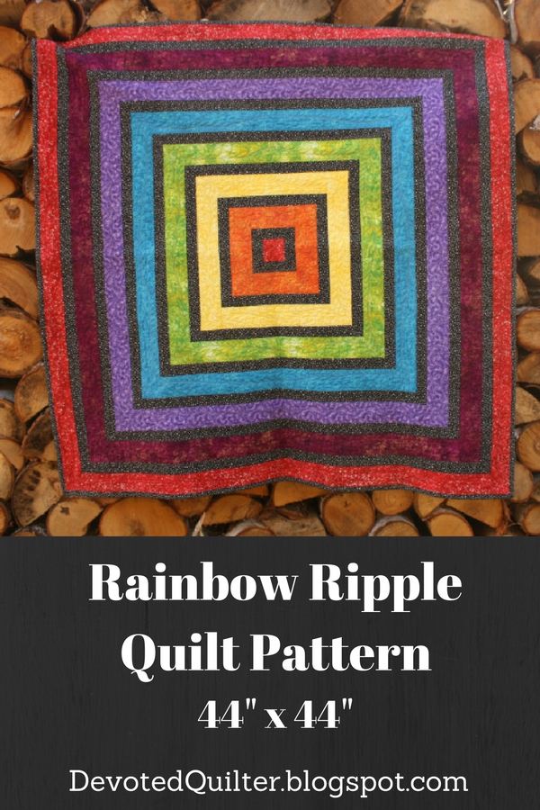 Rainbow Ripple Quilt Pattern | DevotedQuilter.blogspot.com