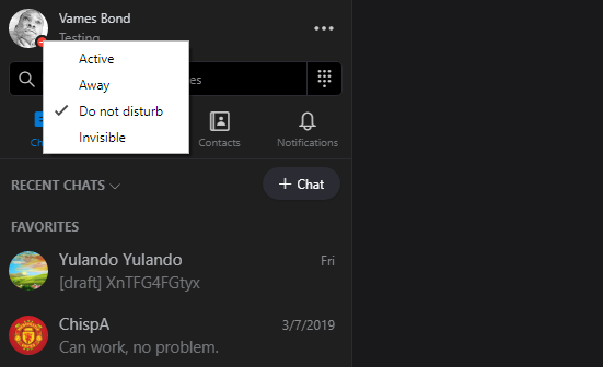 Las notificaciones de Skype no funcionan.