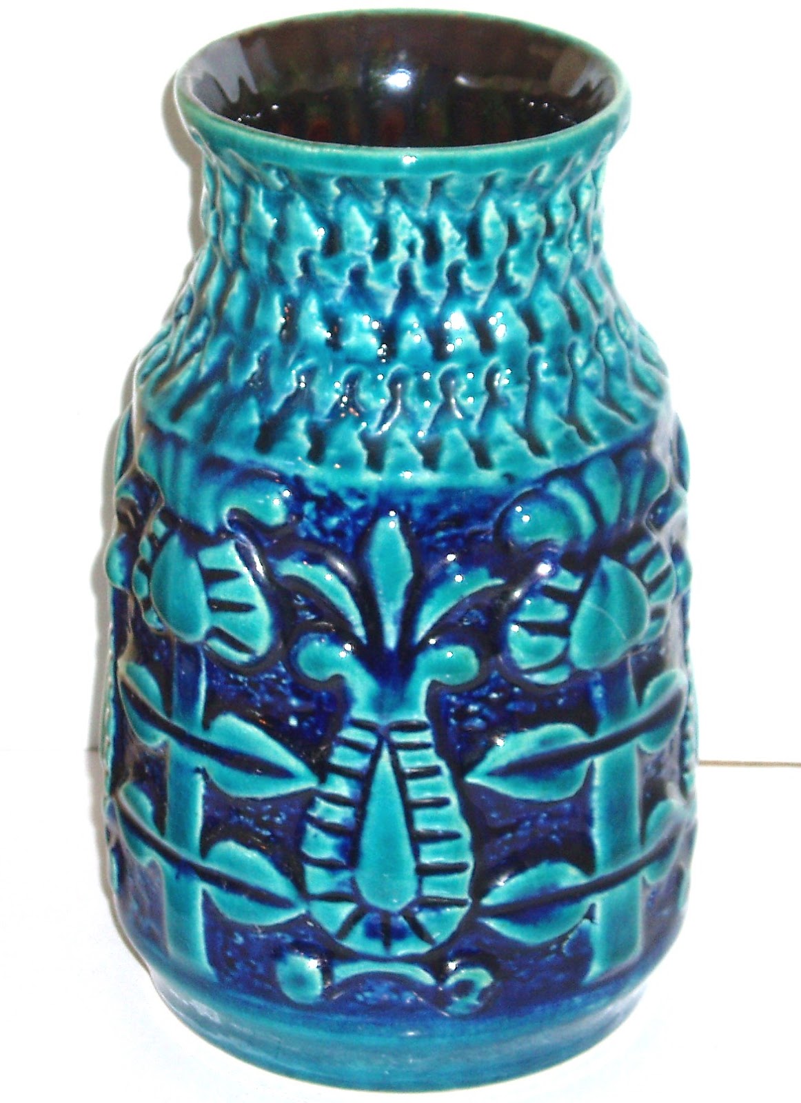 POTTERYANDGLASSART Bay Keramik Vase 95917 W.Germany Bitossi Style