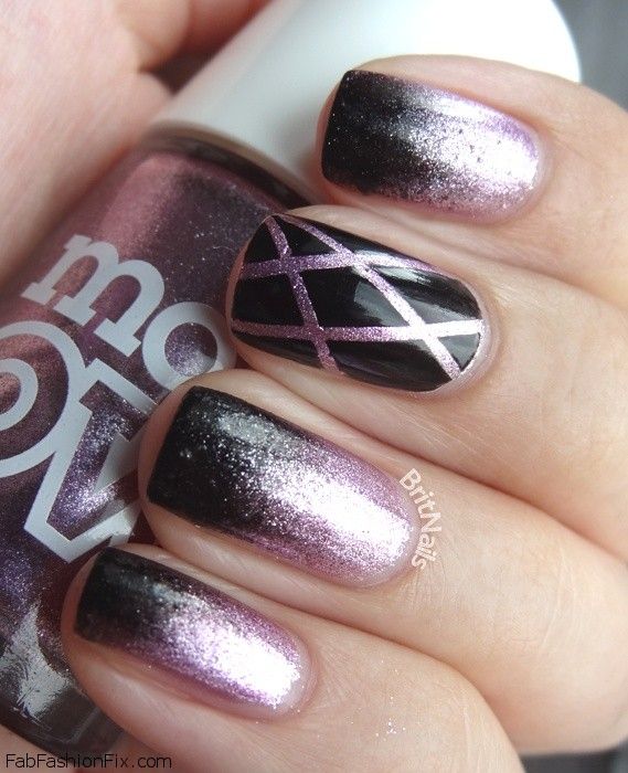Black ombre nails!