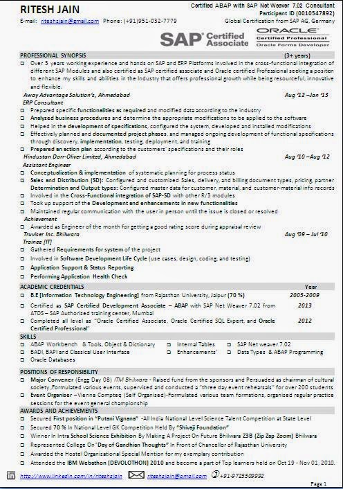 Resume vitae samples picture