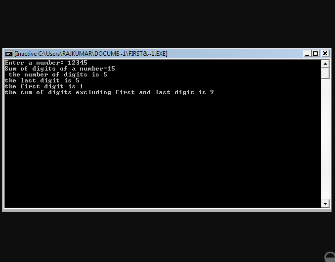 c program to add all the digits of a number.