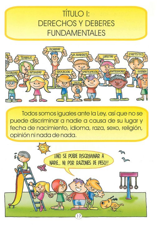 Resultado de imagen de constitucion española para niños primaria