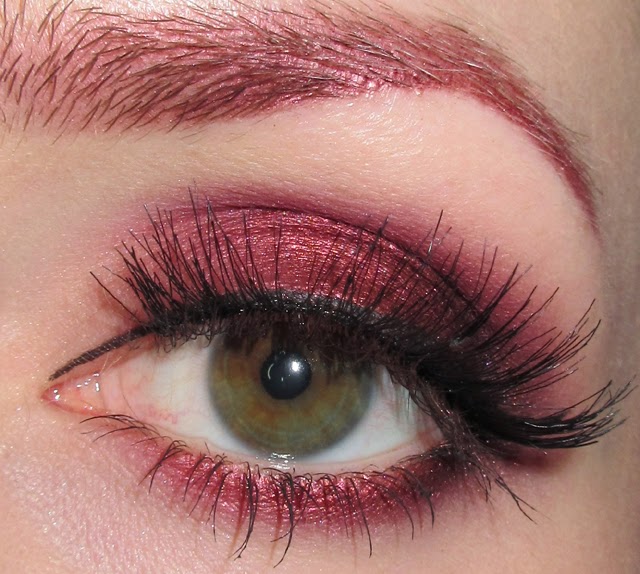 Glitter is my Crack Dark Red Eye Makeup Look