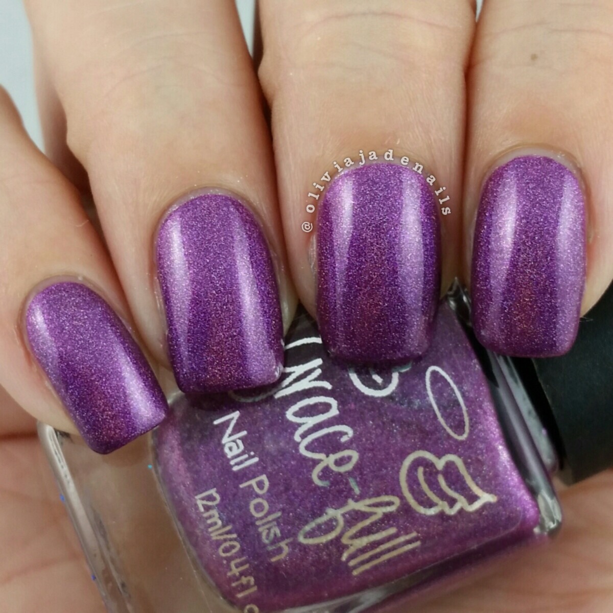 Grace-Full Nail Polish Dark Orchid swatched by Olivia Jade Nails